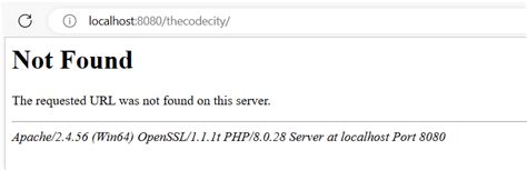 How to Fix the XAMPP HTTP Error 404 “The Requested Resource  .